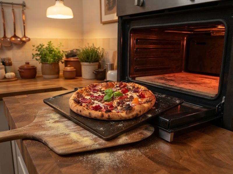 NerdChef Speed Steel, finned cast pizza baking plate